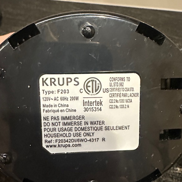 Krups Black Electric Coffee Grinder - Picture 3 of 5